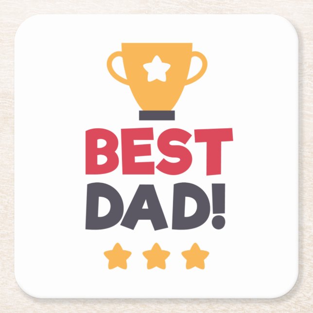 Best Dad Happy Father's Day | Coaster (Front)
