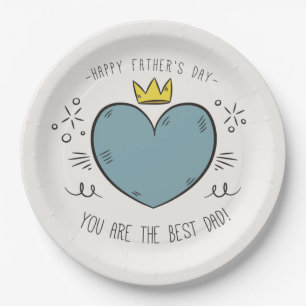 Best Dad Happy Father's Day Paper Plate
