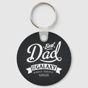 Best Dad In The Galaxy Dark (Carbon Background) Key Ring