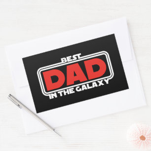 Best Dad in the Galaxy Rectangular Sticker