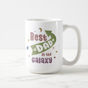 Best Dad In The Galaxy Typography Coffee Mug