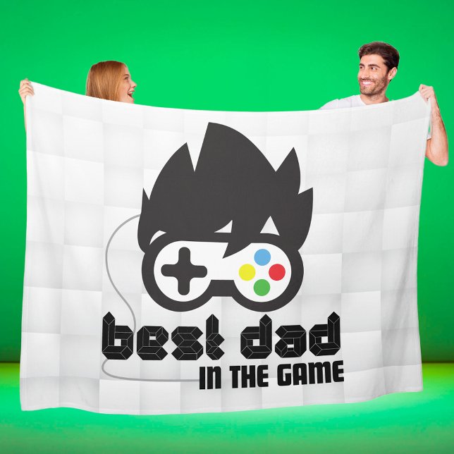 Best Dad in the Game Large Fleece Blanket (Best in the Game Large Fleece Blanket. Birthday or Father's Day Gift for Dad!)