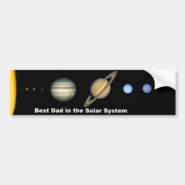 Best Dad in the Solar System Bumper Sticker (Front)