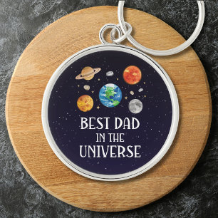Best Dad in The Universe Funny Quote Fathers Day Key Ring