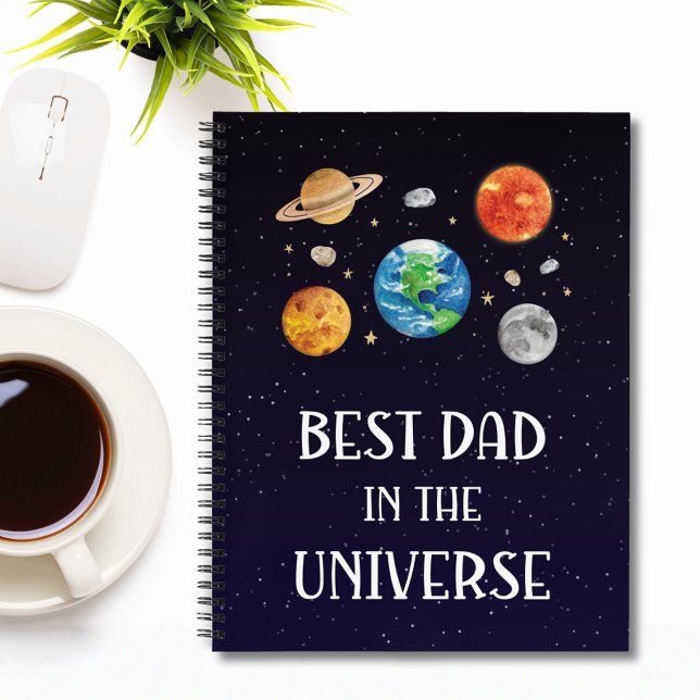Best Dad in The Universe Quote Fathers Day Notebook (Creator Uploaded)