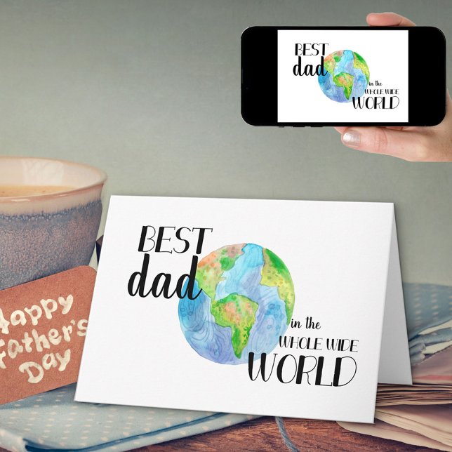 Best Dad in the Whole Wide World | Father's Day Card (Creator Uploaded)