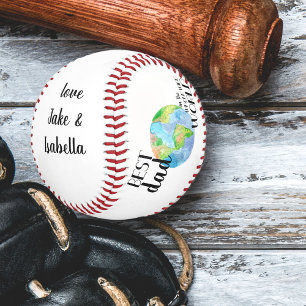 Best Dad in the Whole Wide World Personalised Baseball