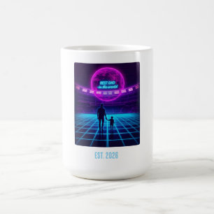 Best Dad In The World Cyberpunk Football Retro Coffee Mug