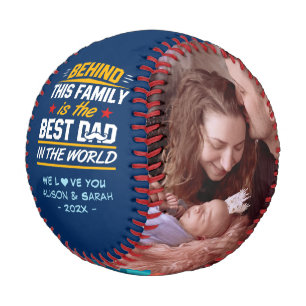 Best Dad in the World Family Photos - Navy Blue Baseball