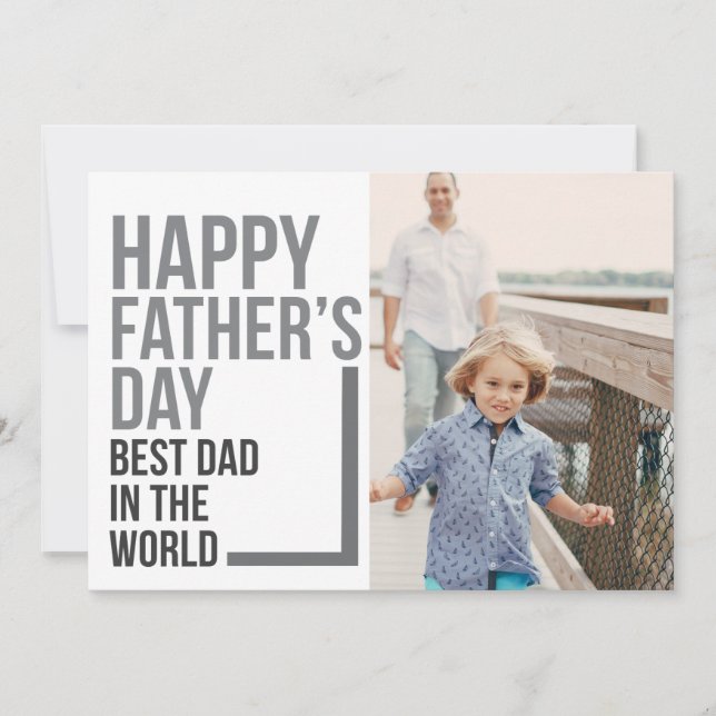 Best Dad in the World Father's Day | Photo Card (Front)