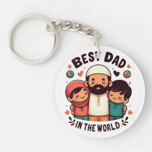 Best Dad in the World - Loving Muslim Dad Keychain