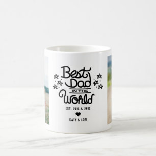 Best Dad in the World Two Photo Coffee Mug