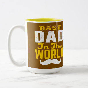 Best Dad In The World Vintage Mustache Coffee Mug