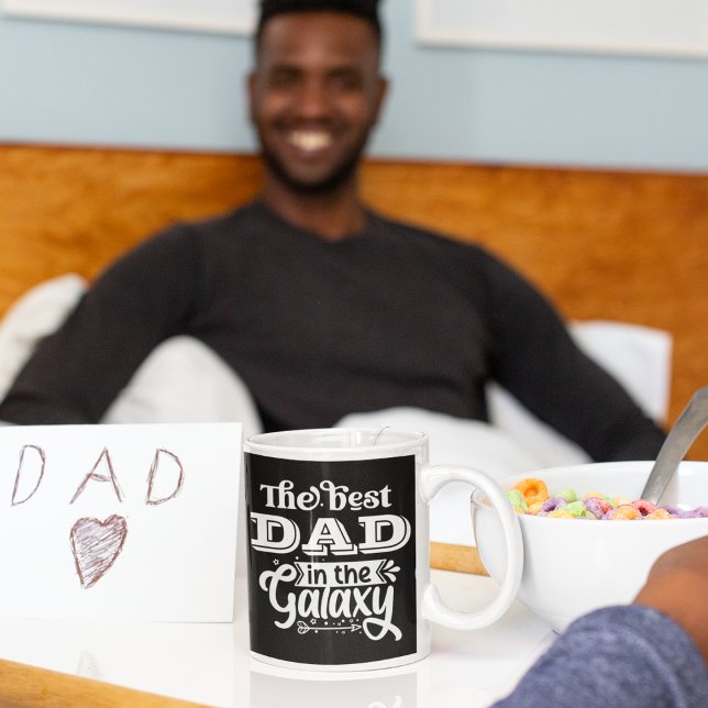 Best Dad in world galaxy trophy greatest Father Coffee Mug (Best Dad)