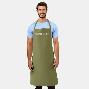 Best dad khaki solid plain colour minimalist moder apron