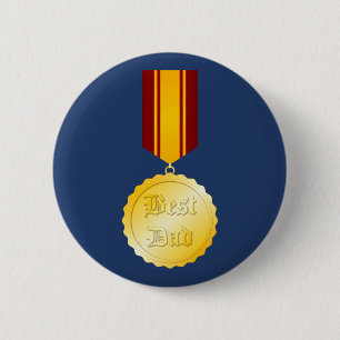 Best Dad Medal Brooch Father’s Day 6 Cm Round Badge