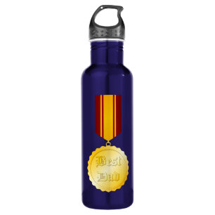Best Dad Medal Brooch Father’s Day 710 Ml Water Bottle