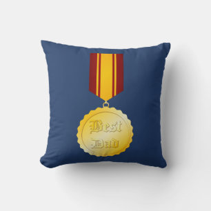 Best Dad Medal Brooch Father’s Day Cushion