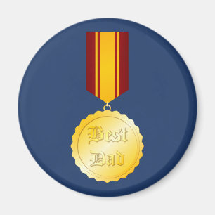 Best Dad Medal Brooch Father’s Day Magnet