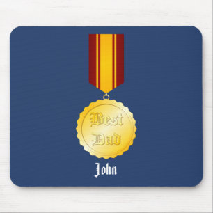 Best Dad Medal Brooch Father’s Day Mouse Pad