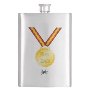 Best Dad Medal Father’s Day Hip Flask