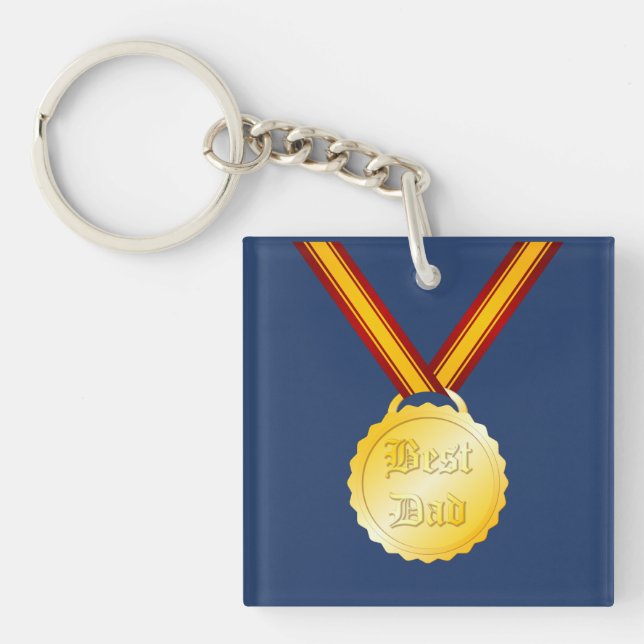 Best Dad Medal Father’s Day Key Ring (Front)