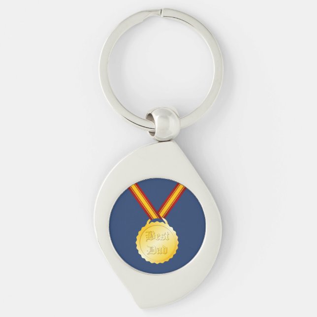 Best Dad Medal Father’s Day Key Ring (Front)