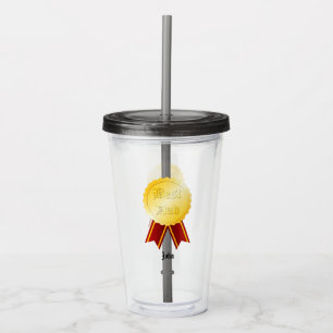 Best Dad Medal Ribbon Father’s Day Acrylic Tumbler
