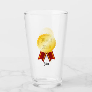 Best Dad Medal Ribbon Father’s Day Glass