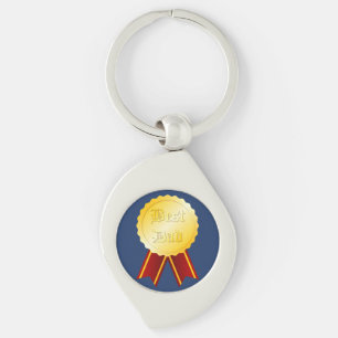 Best Dad Medal Ribbon Father’s Day Key Ring