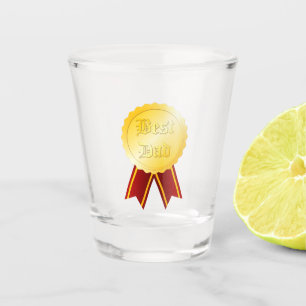 Best Dad Medal Ribbon Father’s Day Shot Glass