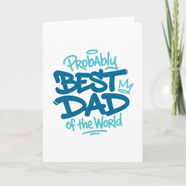Best Dad of the World Card (Front)