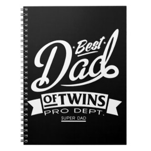 Best Dad Of Twins Pro Dept. Super Dad Notebook