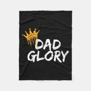 Best Dad On Heart Simple And Elegant Design Fleece Blanket