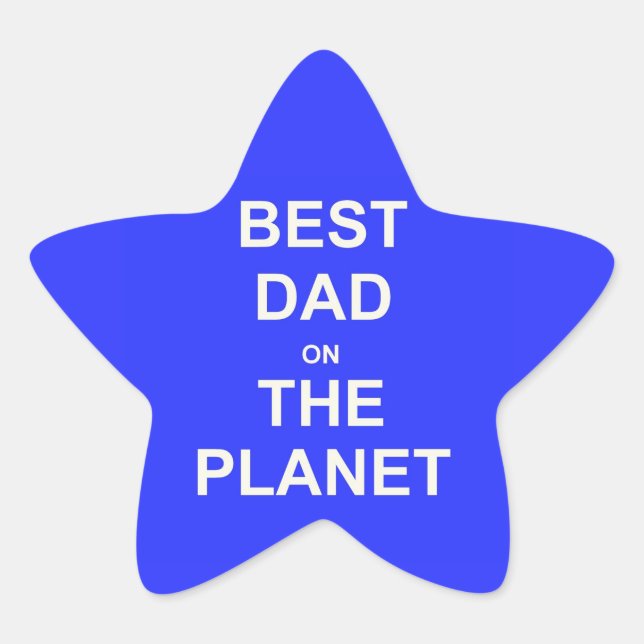 Best DAD on the planet Star Sticker (Front)