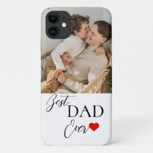 Best Dad   Papa Ever Lovely Gift with photo &heart iPhone 11 Case