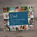 Best Dad Papa Father Definition 14 Photo Blue Jigsaw Puzzle<br><div class="desc">14 photo collage jigsaw for you to personalise for your special papa, dad, daddy or father to create a unique gift for Father's day, birthdays, Christmas or any day you want to show how much he means to you. A perfect way to show him how amazing he is every day....</div>