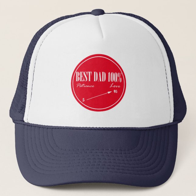Best Dad Patience Love Arrow Trucker Hat Cap (Front)