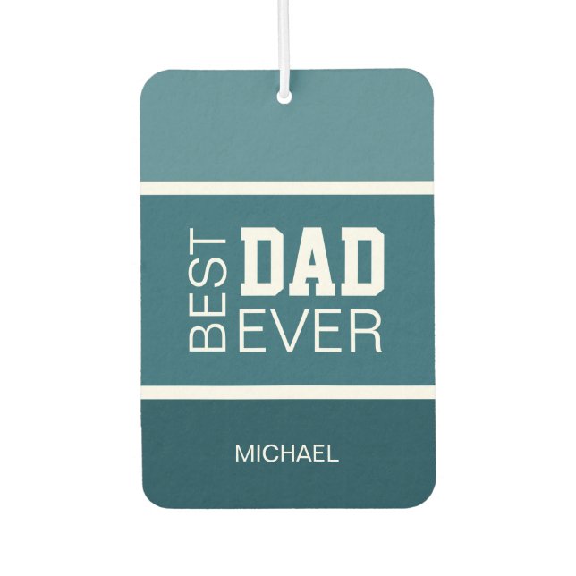 Best Dad Personalised Car Air Freshener (Front)