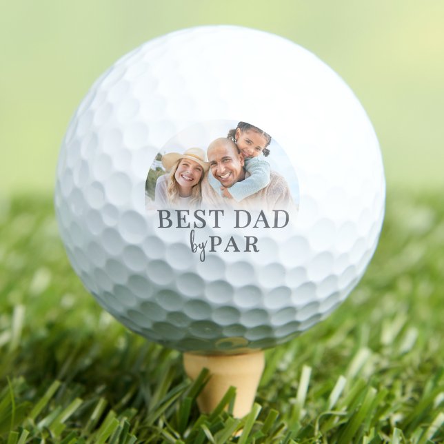 Best Dad Personalised Photo Golf Balls (Best Dad By Par Photo Father Golf Balls)