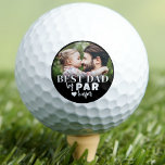 Best Dad Personalised Photo Golf Balls<br><div class="desc">These personalised golf balls are the perfect way to celebrate the "Best Dad By Par." The design features a bold mix of typography with a blend of script fonts, creating a stylish and heartfelt message. A black gradient at the bottom fades seamlessly into a customisable photo, whether it’s of the...</div>