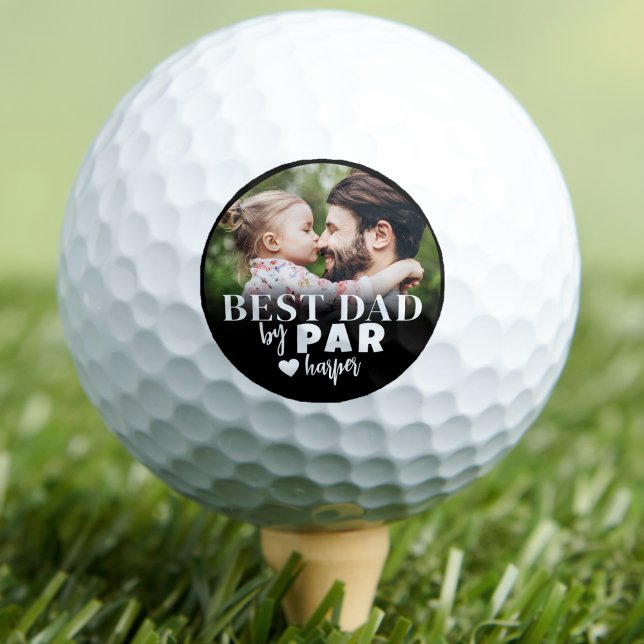 Best Dad Personalised Photo Golf Balls (Best Dad By Par Personalized Photo Golf Balls)
