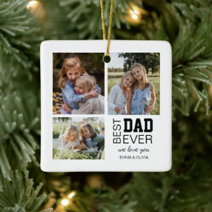 Best Dad Personalised Photos Ceramic Ornament
