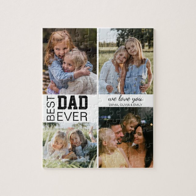 Best Dad Personalised Photos Jigsaw Puzzle (Vertical)