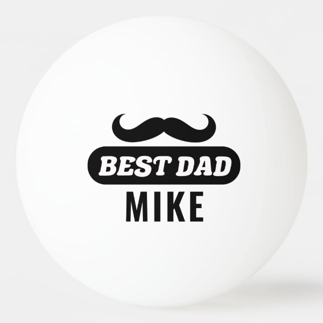 Best Dad Personalised Ping Pong Ball (Front)