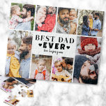 Best Dad Photo Collage Jigsaw Puzzle<br><div class="desc">Personalised "Best Dad Ever" Jigsaw Puzzle with Photo Collage. This fun and stylish jigsaw puzzle is a perfect way to showcase cherished memories. The design features space for eight photos, arranged in a border around the edge while keeping the focus on the meaningful text in the centre. At the centre,...</div>