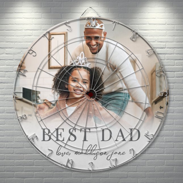 Best Dad Photo Father Dartboard (Best Dad Photo Father Dart Board)