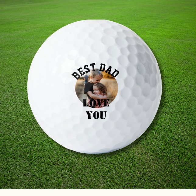 Best Dad Photo Fathers Day Personalizable  Golf Balls (Creator Uploaded)