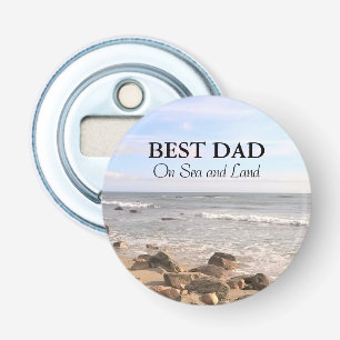 Best Dad Photo of the Wavy Atlantic Ocean Blue Sky Bottle Opener