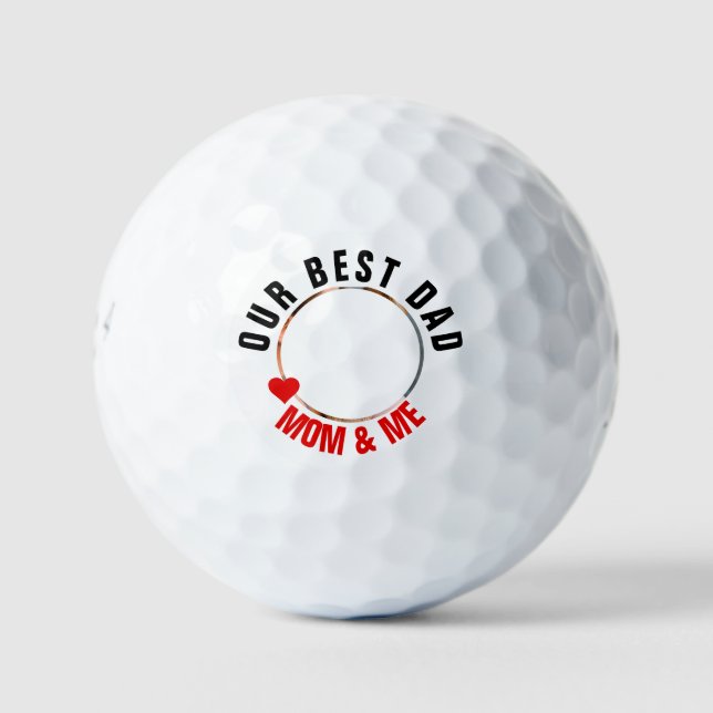 Best Dad Photo Personalise Golf Balls (Front)